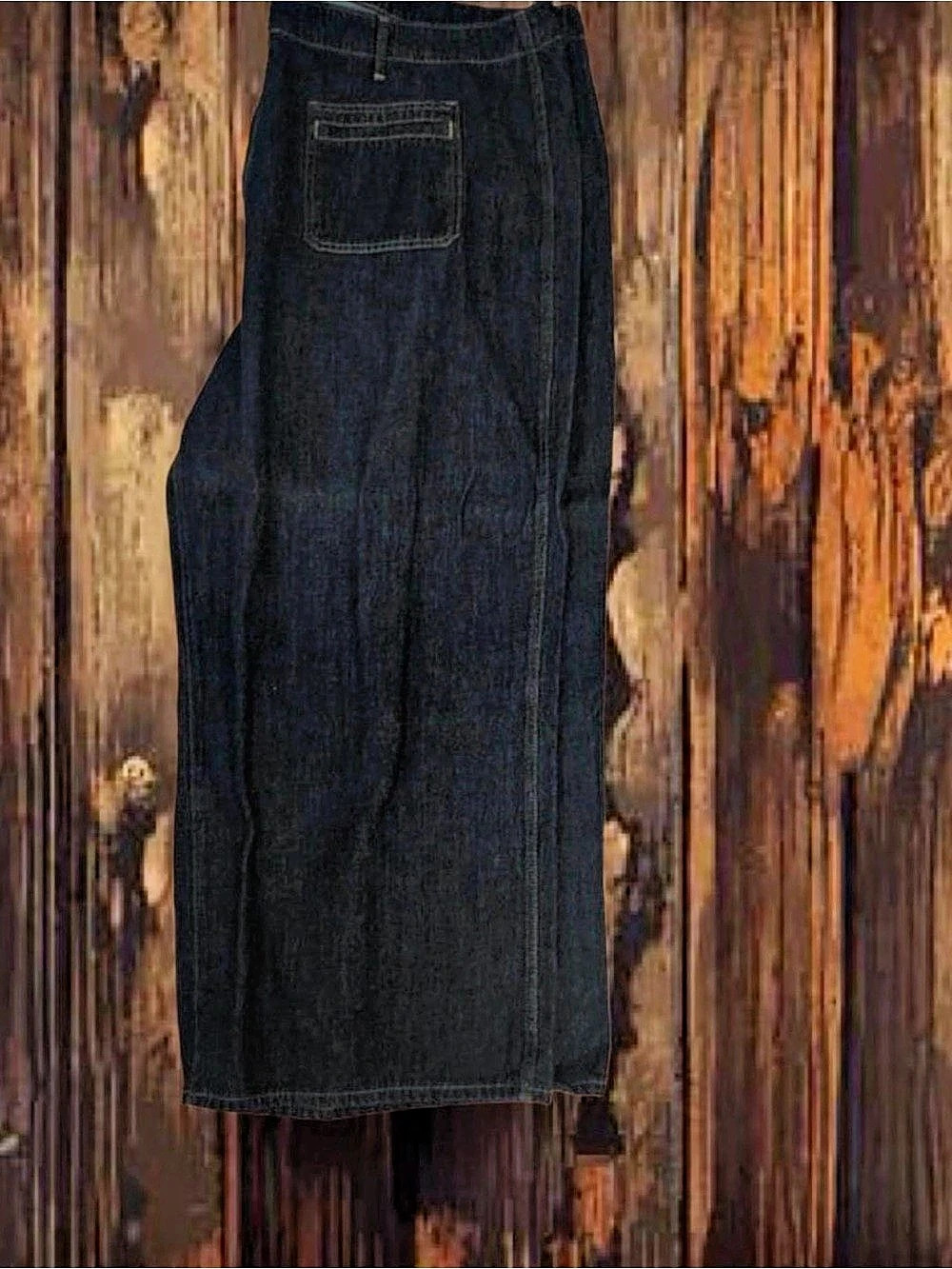 Old Navy Size 28 Wide Leg Jeans Dark Wash Y2K